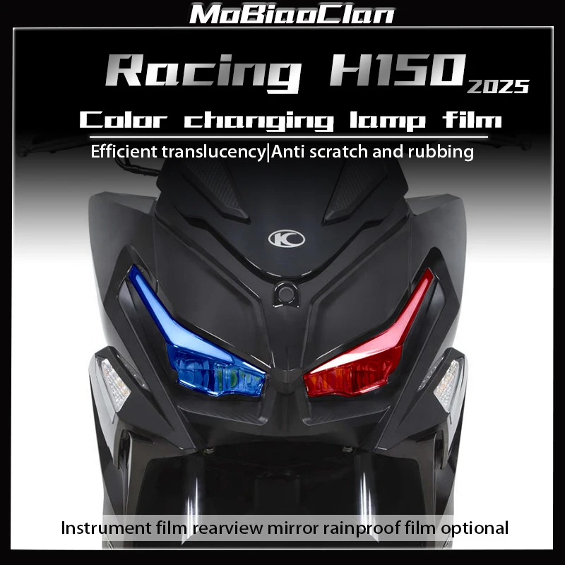 

For KYMCO Racing H150 2025 Headlight Film Instrument Film Transparent Protective Film Clothes Rearview Mirror Accessories