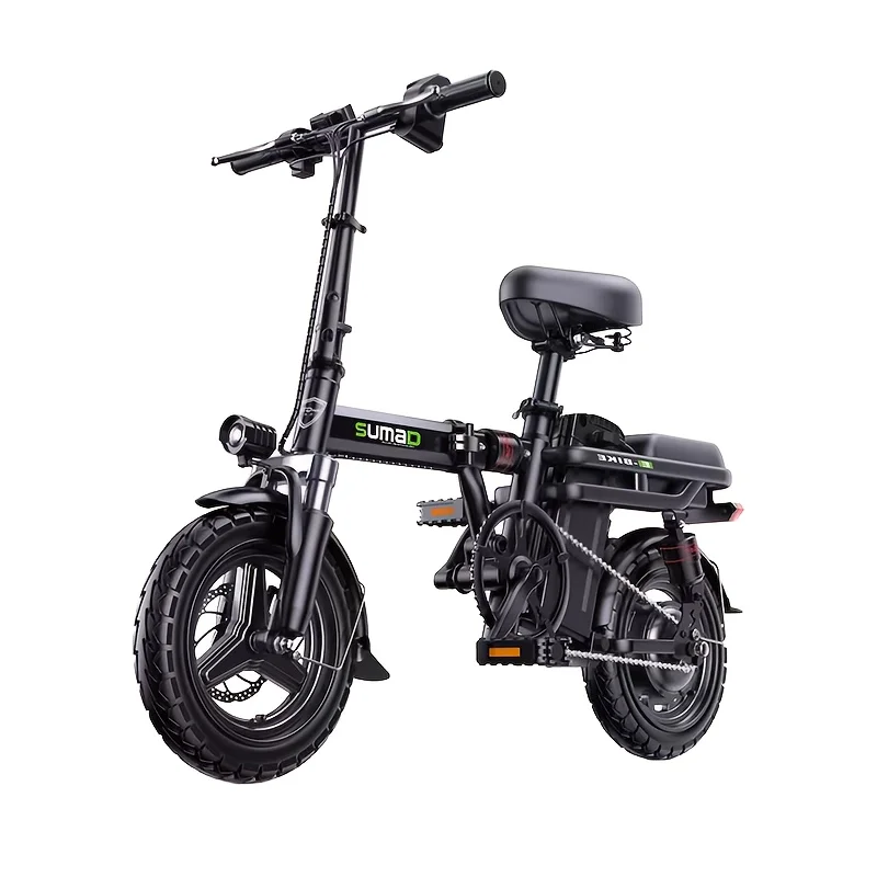 

400W Folding Electric Bicycle Removable Battery 54.6V 15Ah 45Mile LCD Display Dual Suspension Dual Disk Brakes Stylish Portable