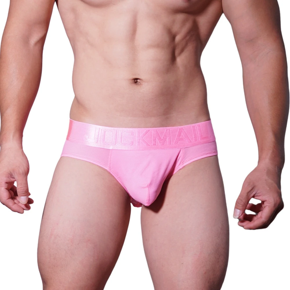 JOCKMAIL Open Back Sexy Men Underwear Briefs Underpants Nylon Mesh Quick Dry Men's Jockstrap Bikini Slip Men Tanga Briefs Thong view 3