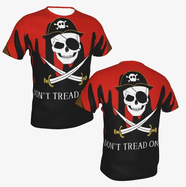 تي شيرت برسومات القراصنة والسيف لعام 2025، تي شيرت أسود عتيق ثلاثي الأبعاد للرجال والنساء، قميص بنمط المغامرة الجريئة #2