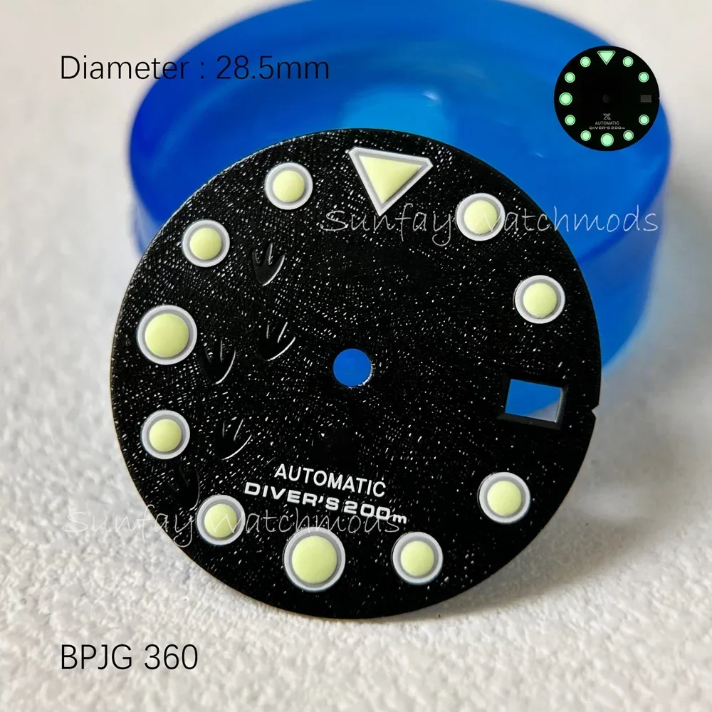 2025 new 28.5mm Ocean Series Baby Tuna  Green Luminous S-logo NH35 NH36 Dial Customized Watch Accessories