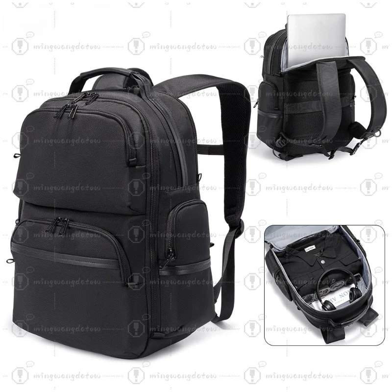 Men's Business Backpack, Water Resistant Wear-Resistant Multi-Compartment Bag with Quick Access Pocket