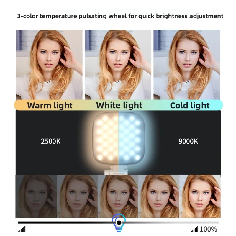 Telefon komórkowy ANLAIKE V15 z lampą do nagrywania wideo, robienie zdjęć i filmów, transmisja na żywo z oświetleniem.