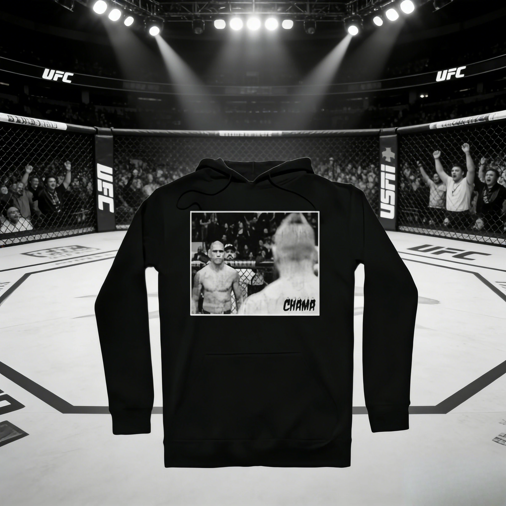 

Тема UFC Alex Pereira 2026, осень/зима, 100% хлопок с принтом, свободная повседневная толстовка с капюшоном, подходит для мужчин и женщин