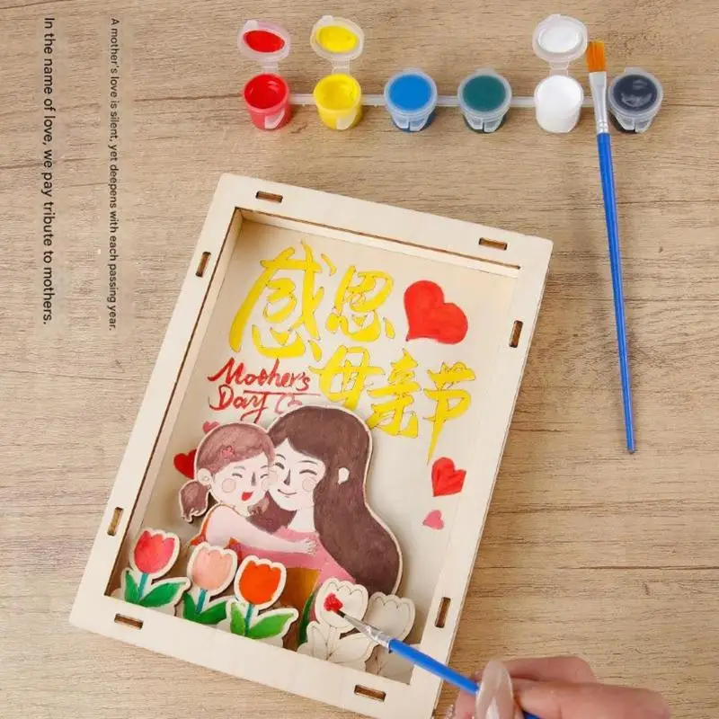 

Mother's Day DIY Wooden Picture Frame Craft Set For Kids Fun Family Activity And Creative Art Project A2UB
