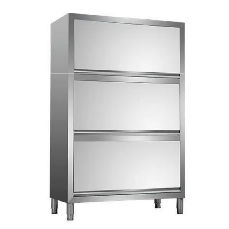 304 Stainless Steel Four-Door Bowl Organizer Top-Hinged Sliding Drawer Design for Hotel Commercial Kitchen Kitchen Machines