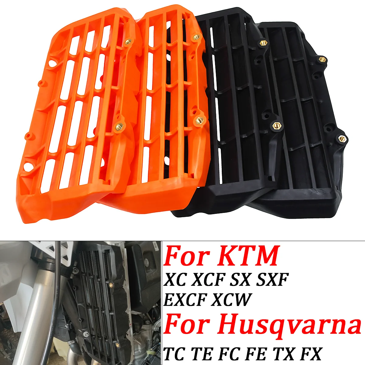 

2016-2020 Nylon Radiator Louvres Rad Guards For KTM XC XCF SX SXF EXCF XCW Husqvarna TC TE FC FE TX FX 125 150 250 300 350 450