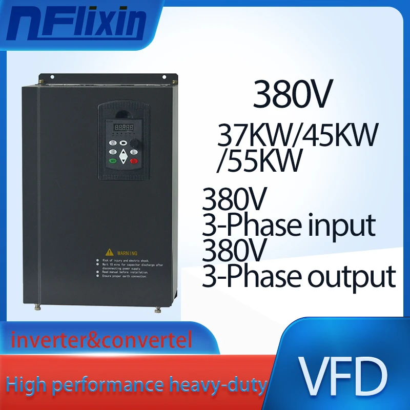 Variable Frequency Drive 3P Inverter 15/18.5/22/30/37/45/55kW 380V Input and Output Fan/Water Pump Inverters Speed Controller