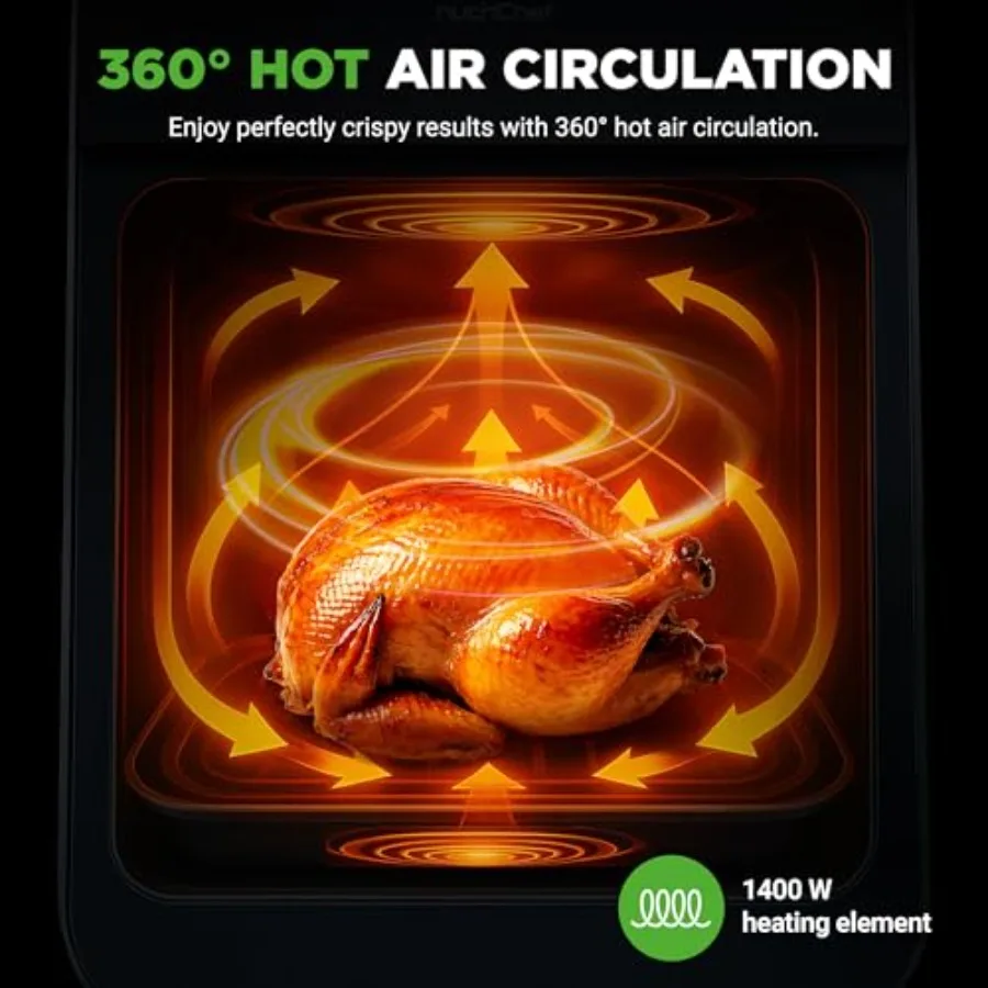 مقلاة هوائية كهربائية سعة 6.3 لتر مع 121 وظيفة طهي محددة مسبقًا بما في ذلك ميزة العطاء للمطبوخ بالتساوي العصير #4