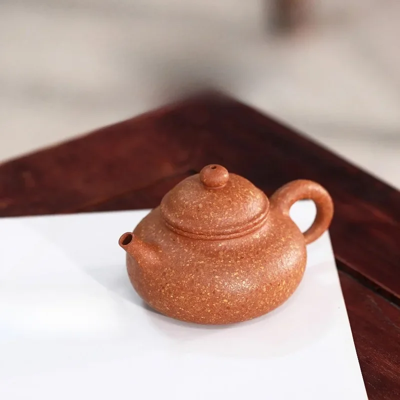 Zisha pot, coarse sand downhill mud, hand abrasive, Rongtian pot