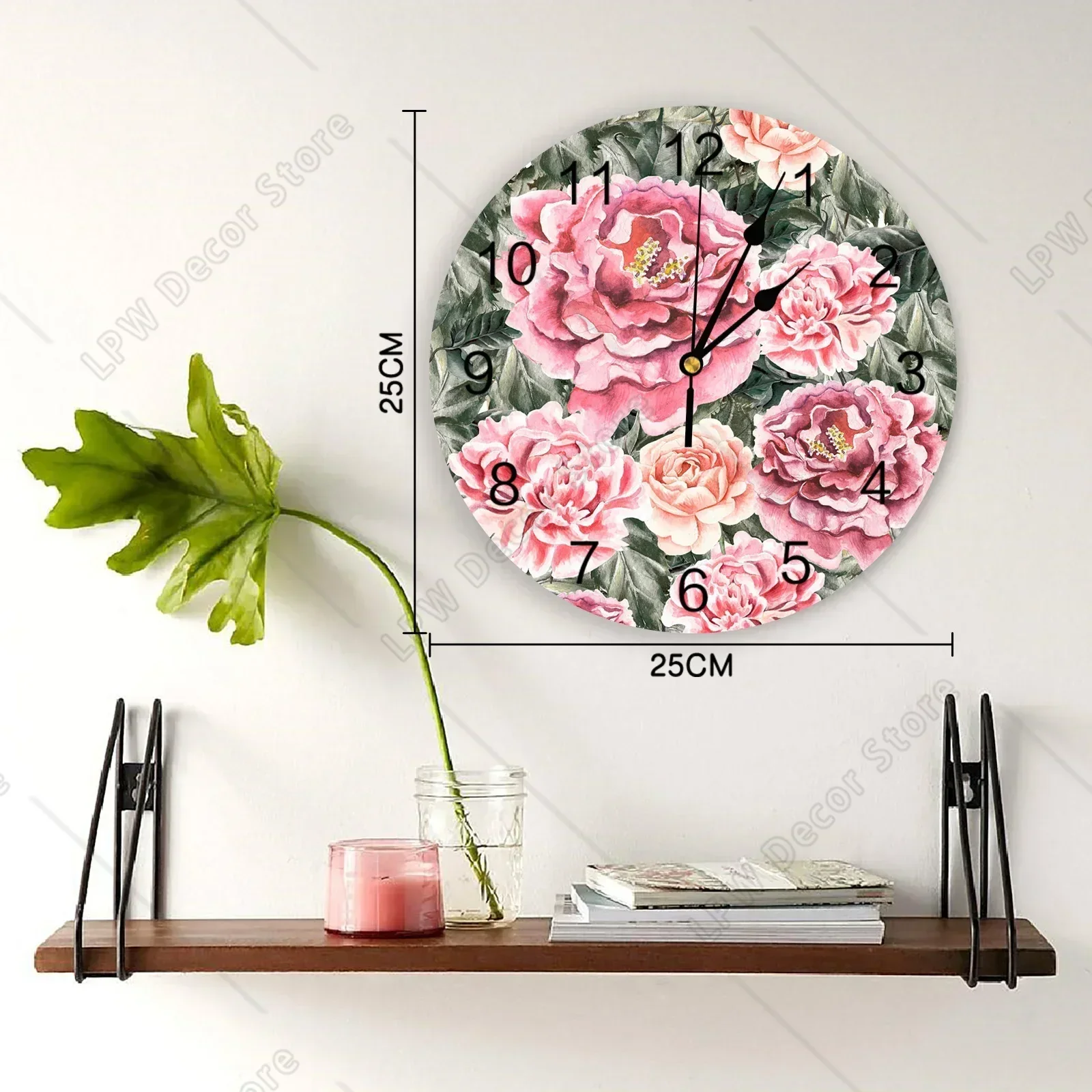 Summer Garden PVC Wall Clock Living Room Decoration Wall Clock Modern Design Home Decore Wall Digital Clock