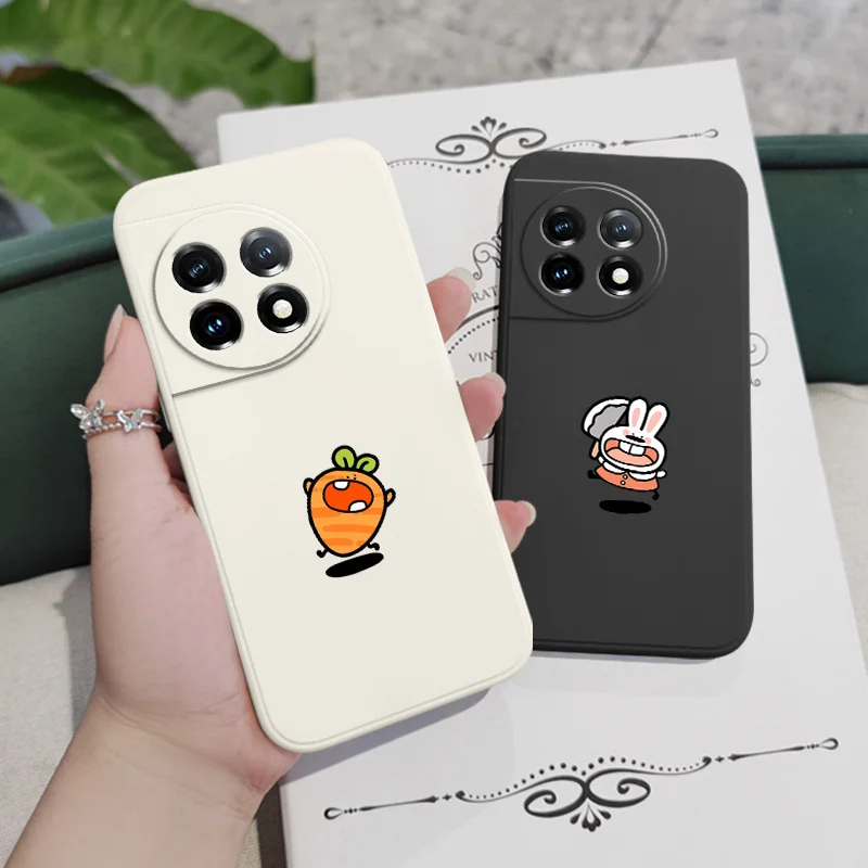 الهروب الجزرة جراب هاتف ل Oneplus 13 13R 12 12R 11 11R 10 10R 10T 9R 9RT 9 8T 8 7T Pro 5G غطاء سيليكون سائل