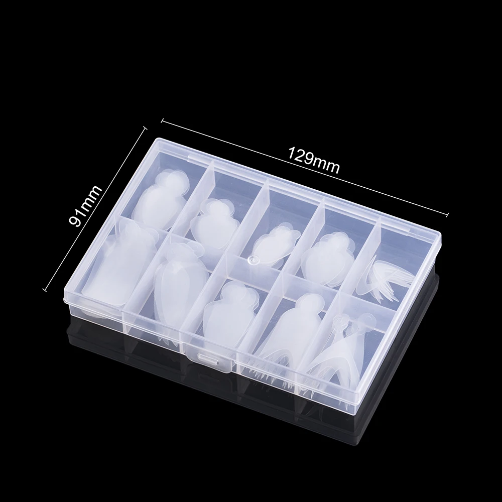 TP 60/120 Stück wiederverwendbare French Nail Silikonform für Duet System Nail Dual Form Nail Gulde Line Forma Aufkleber für French Maniküre – Detail 6