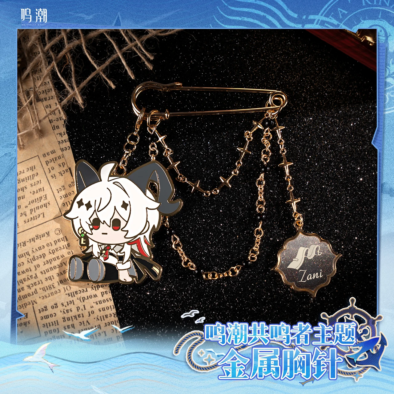 الرسمية Brant Phoebe Carlotta Montelli Roccia Zani بروش معدني Kurogame Wuthering Waves Brant تأثيري حلي بروش لعبة هدية