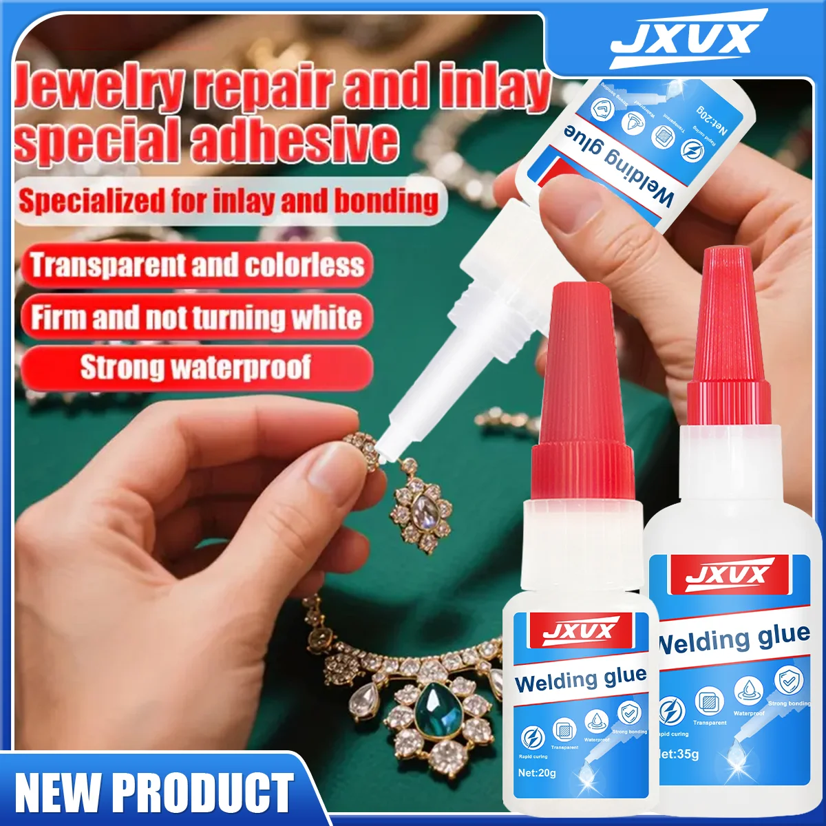 LOOLIFL 50g Klej na bazie oleju o wysokiej wytrzymałości do spawania - Uniwersalny klej spawalniczy na bazie oleju do błyskawicznych klejów do żywic, ceramiki, metali, szkła, tworzyw sztucznych, drewna, w tym dozowniki