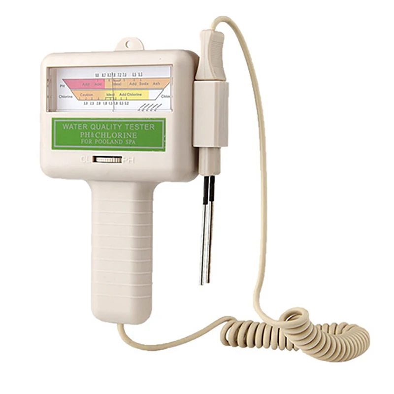 2 in 1 Water Quality PH and Chlorine Level Meter Testing Water Quality for Drinking Water Purity Test, Swimming Pools, Aquariums