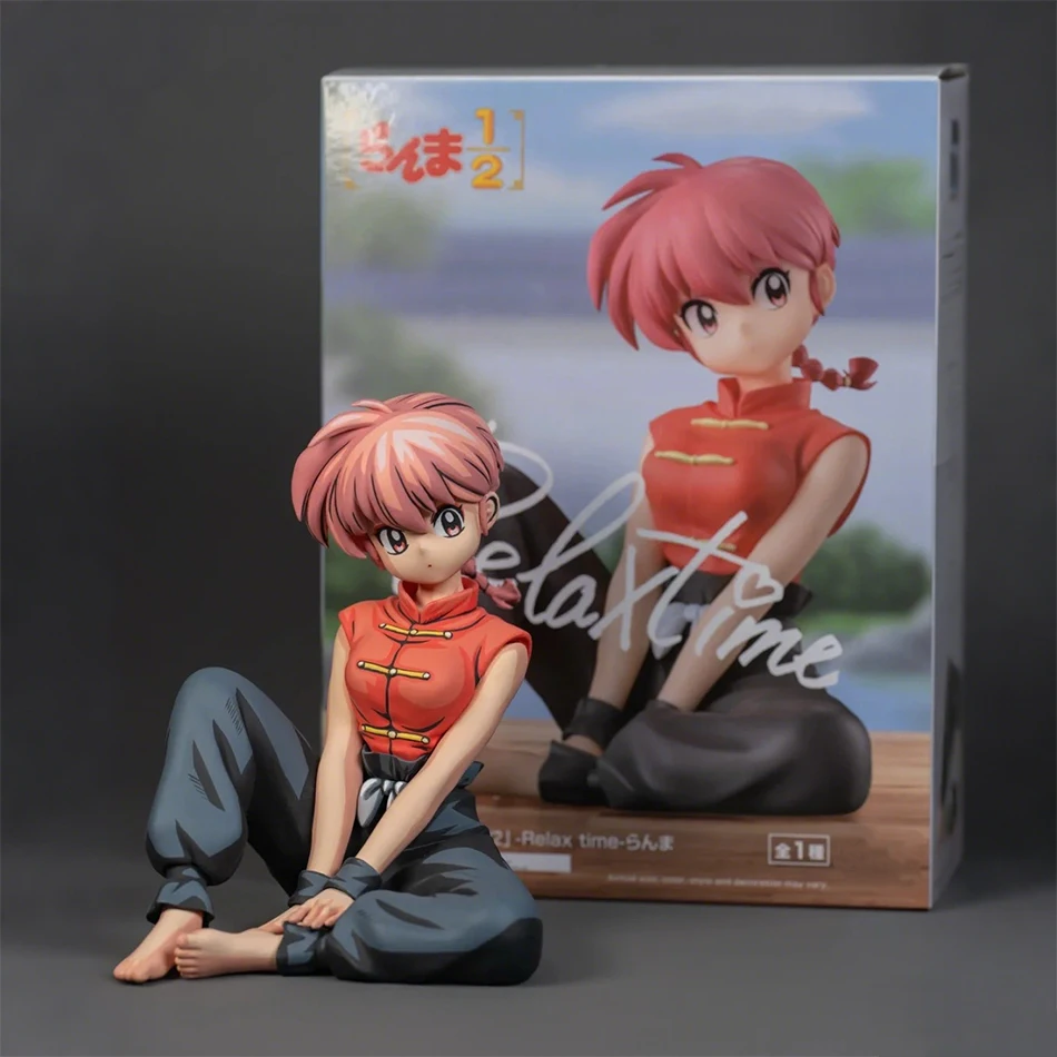 Figura de Anime Ranma 1/2 de 10CM, Figura de PVC de Tendou Akane Ranma, Juguete Kawaii Sentado, Adorno, Modelo Decorativo, Regalo