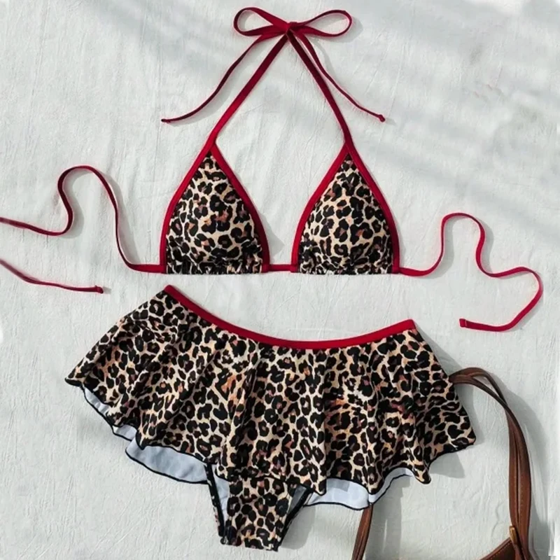 

2000-е годов Европейско-Американские Spice Girls Сексуальное леопардовое бикини Личность Женщины Приморский праздник Складная верхняя юбка Сплит Летние купальники