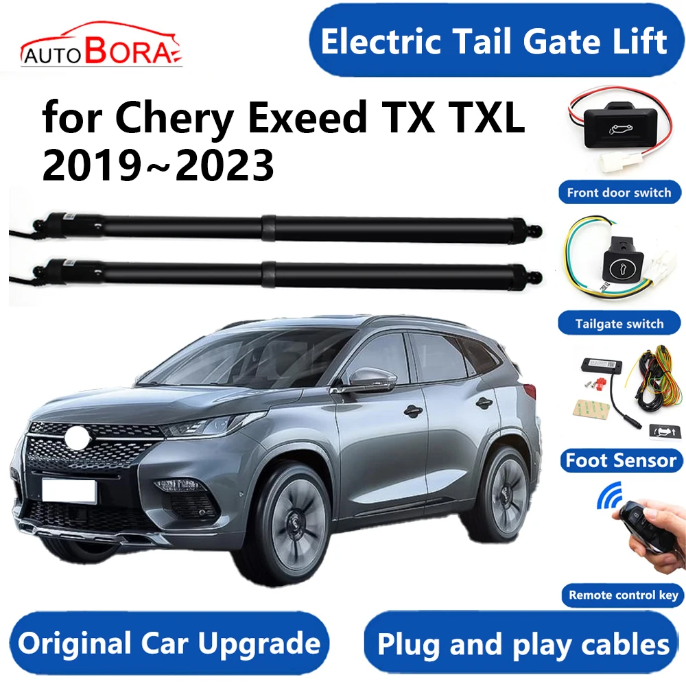 AutoBora Car Electric Tail Gate Lift System Power Liftgate Kit Auto Automatic Tailgate Opener for Chery Exeed TX TXL 2019~2023