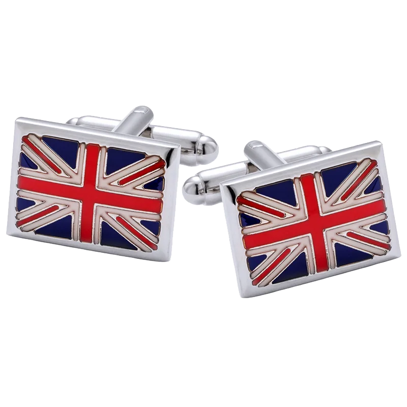 

KFLK Jewelry French shirt England flag cufflinks for mens Brand Fashion Cuff link Wholesale Button High Quality guests