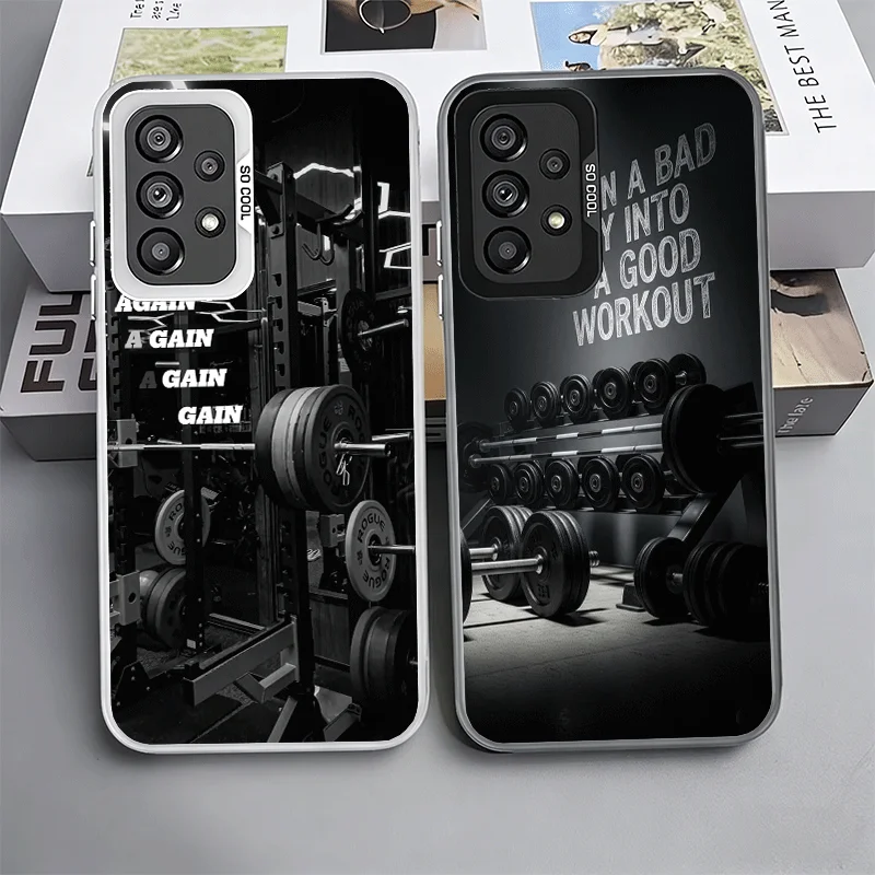 Gym Mode Fitness Bodybuilding Shockproof Phone Case for Samsung A17 A16 A15 A14 A37 A57 A36 A56 A26 A35 A55 A25 A34 A54 A24 A13
