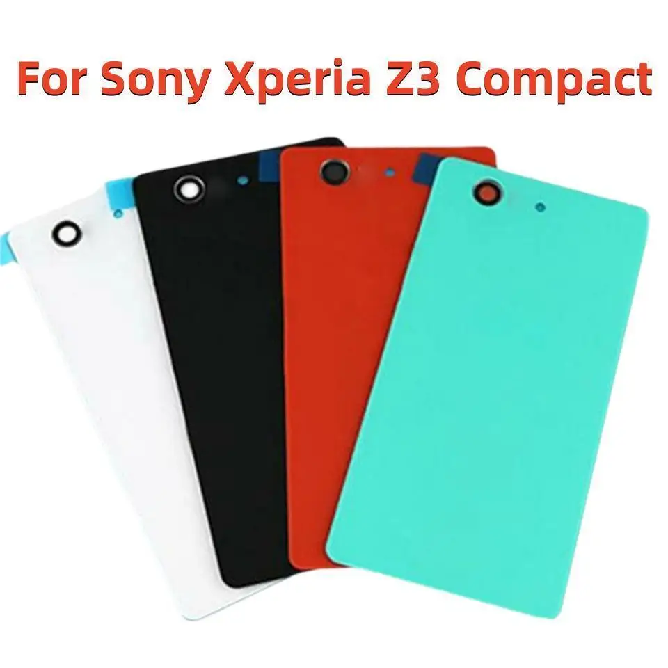 Back Battery Door Housing Glass Cover For Sony Xperia Z3 Mini/Compact M55W D5803 D5833 Rear Glass Cover Case