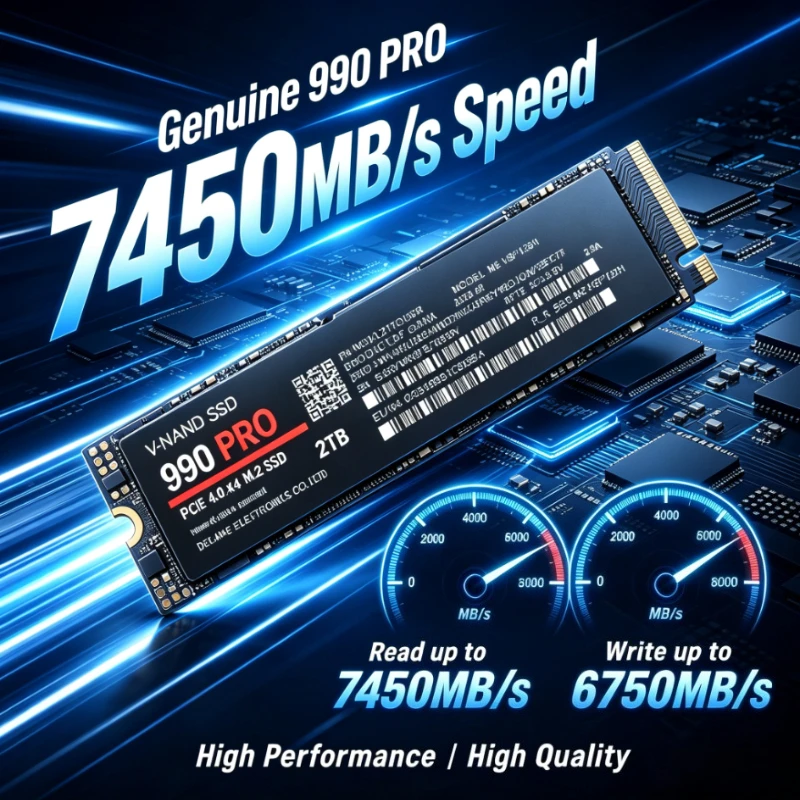 New New 990 PRO 512GB‑4TB PCIe Gen4 NVMe M.2 2280 SSD, 7450MB/s SSD, Large‑Capacity Storage for Workstation & Content Creation PC - Aliexpress Deal