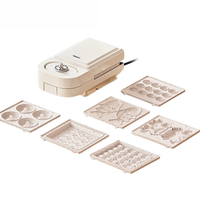 Multifunctional Doughnut Cake Light Food Eggs Waffle Machine Sandwich Maker Iron Panini Grill Pressure Toaster Changeable Plates