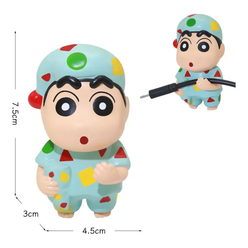 Licensed Cute Cartoon Crayon Shin-Chan Plastic Cord Organizer, No Drill Multi-Functional Plug Hook for Kitchen Power Wire Storag view 2