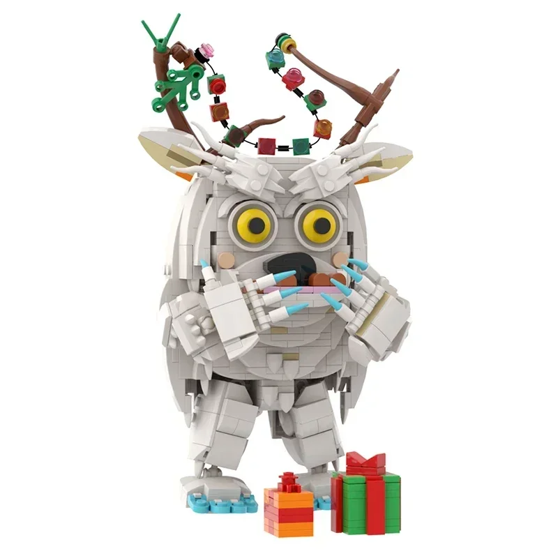 IDEA Serie Weihnachtsgeschenk Schneemonster Bausteine MOC Neujahr Winter Schneemann Montage Modell Puzzle Kind Spielzeug Geburtstagsgeschenk