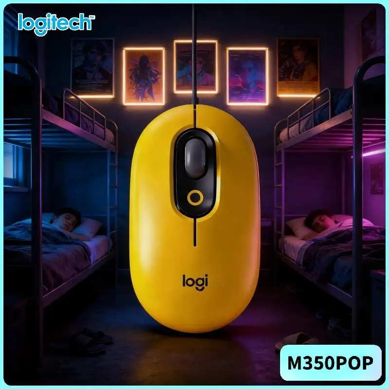 

Eco-Friendly Logitech M350 POP Mouse Recycled Plastic Silent Scroll Multi-Gadget for Compact PC and Portable Gaming Console