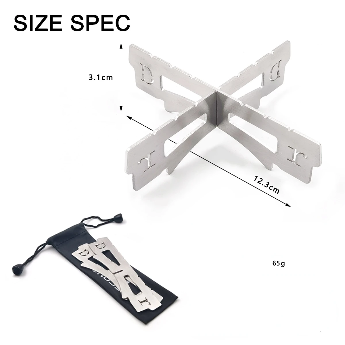 Outdoor Camping Accessories for Dr.HOWS Outdoor Portable Cassette Stove Special Stainless Steel Auxiliary Bracket Stove Rack