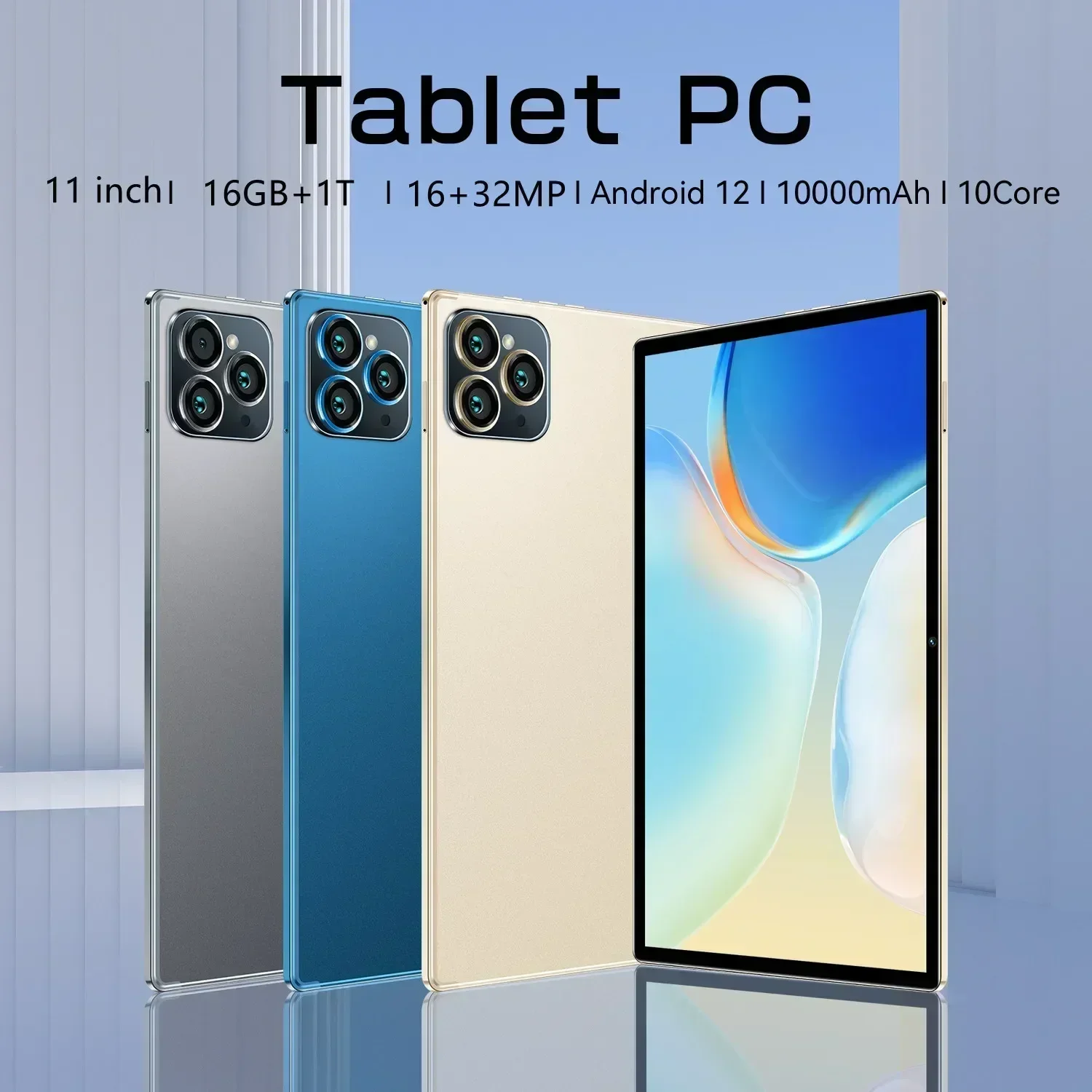 2024 Global Original PAD 6 PRO Tablet Android 12 16GB+1T 11 Inch HD 10 Core 5G Phone Call Dual SIM Card Wifi WPS GPS Tablets
