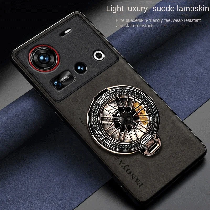 

Invisible Bracket Stand Holder Case For ZTE Nubia Z70 Ultra z60 ultra z60s pro leather Shell Z70 Ultra Back magnetic Cover