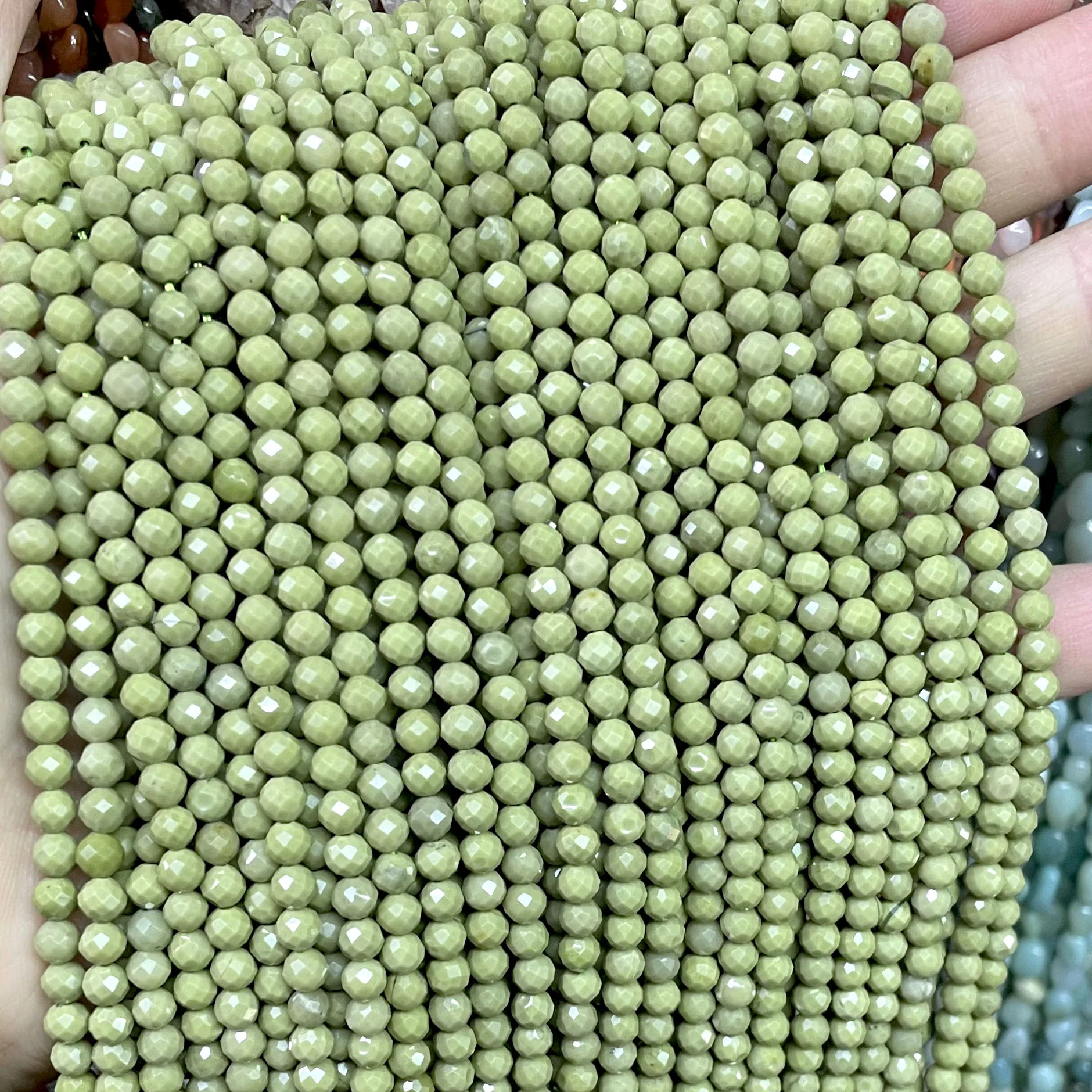 2MM 3MM 4MM Natural Stone Face - đánh giá và giá Jewelry Making Necklaces