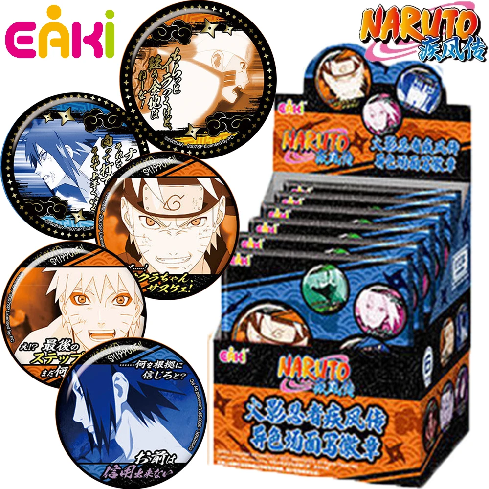 

Genuine EAKI Anime Naruto Peripheral Heterochromatic Scene Badge Creative Brooches for Bag Accessories Decorative Pendant Gifts