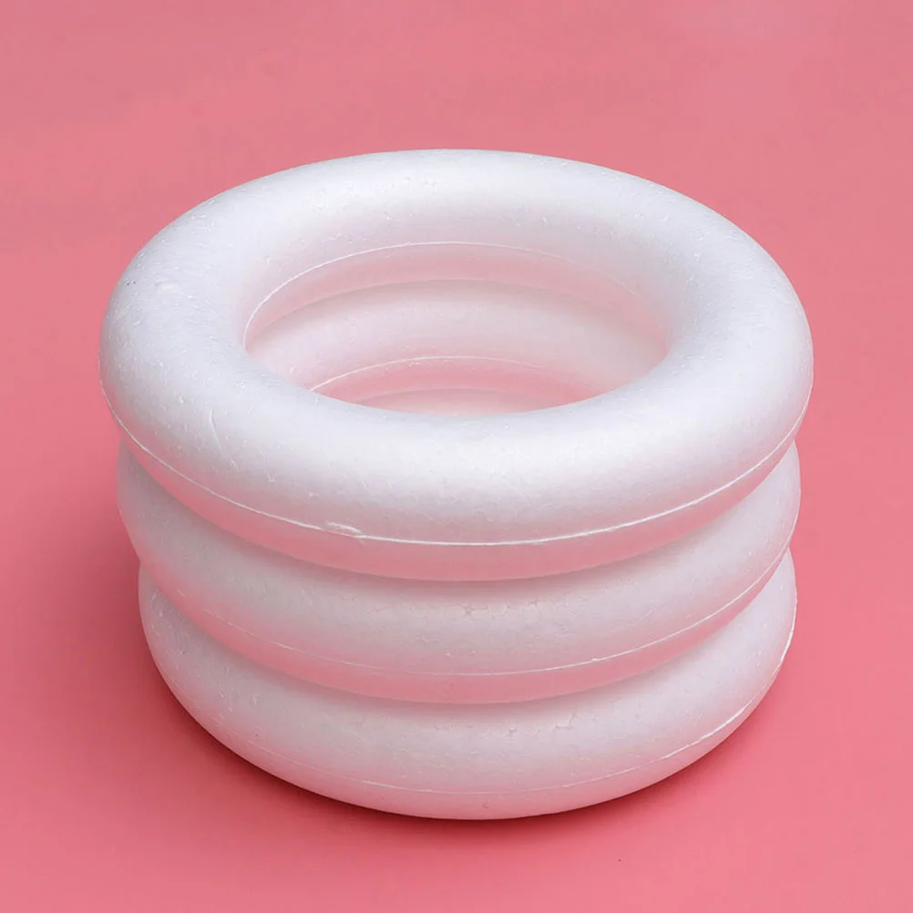 

16 pcs Christmas Wreath Accessories Round Craft Rings For Diy Holiday Decorations Wreath Making Supplies Polystyrene Ring Craft