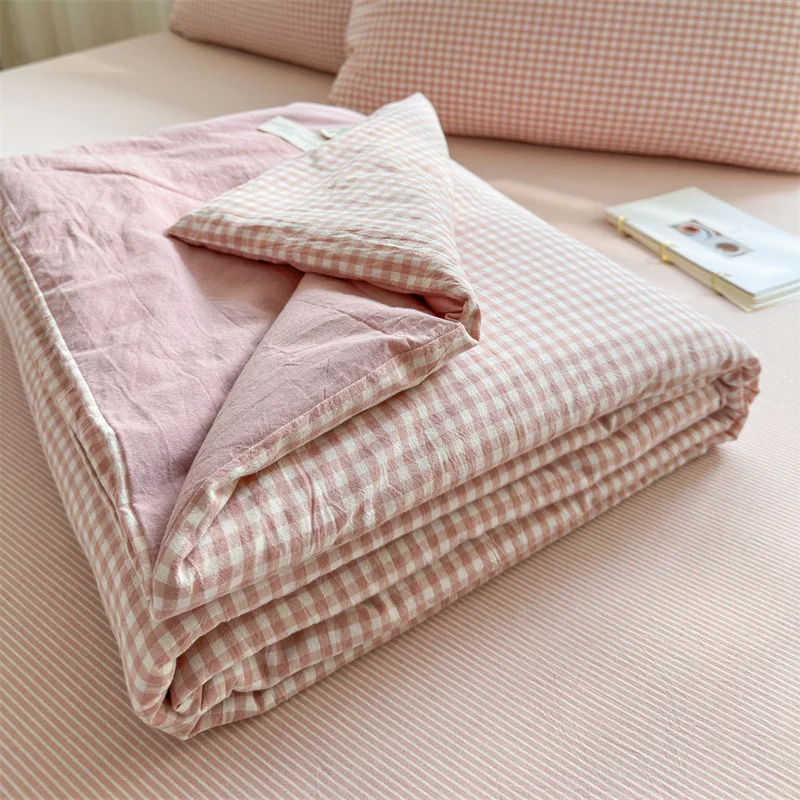 

1Pc A-Class Pure Cotton Summer Cool Quilt, Soybean Fiber Air Conditioning Blanket Quilt for Single Double Bed