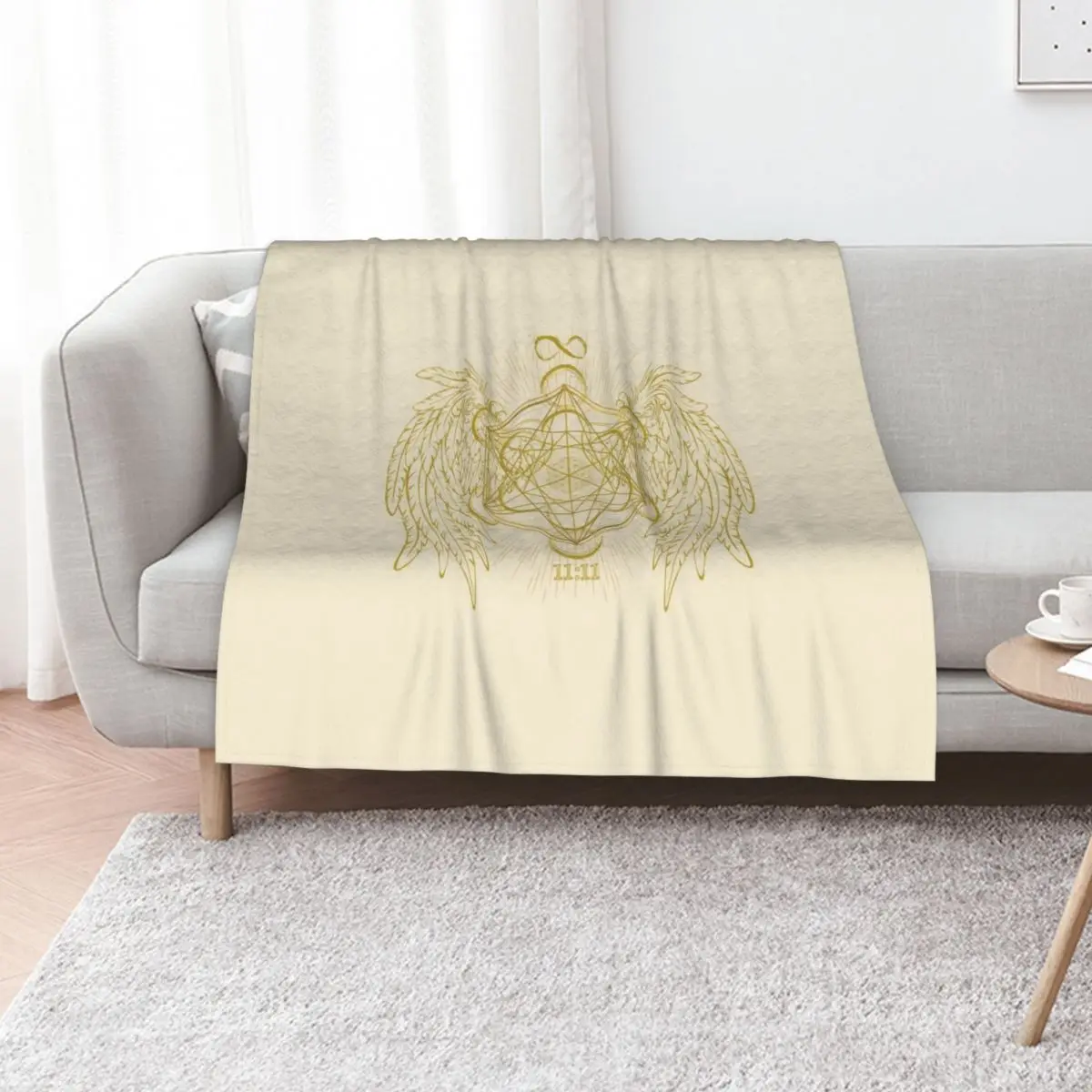 ARCHANGEL METATRON SACRED GEOMETRY Throw Blanket Cute Decorative Throw Hairy Furrys for winter Blankets
