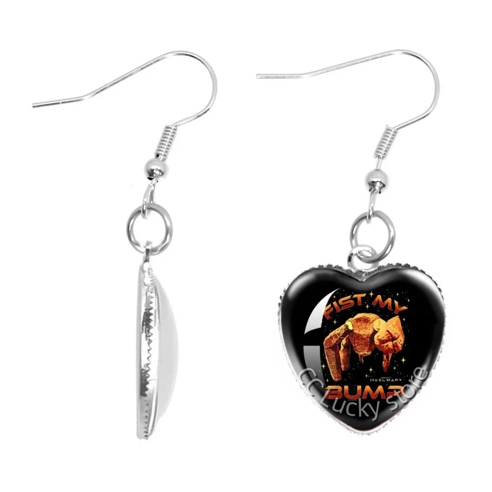 20mm Earring Hook New Style Ryan Gosling Project Hail Mary Laser Reflective Handmade Glass Earring Decorations Glass Gifts TH007