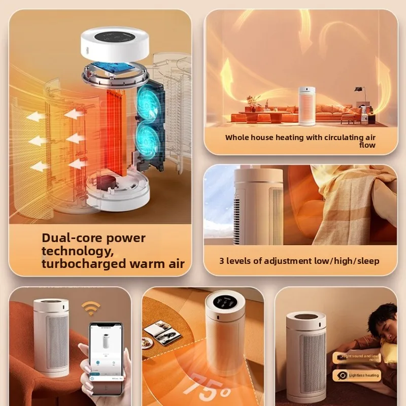 Household Whole‑Room Electric Heater, New‑Model Energy‑Saving Fast‑Heating Heater for Bedroom, Bathroom & Shower Room