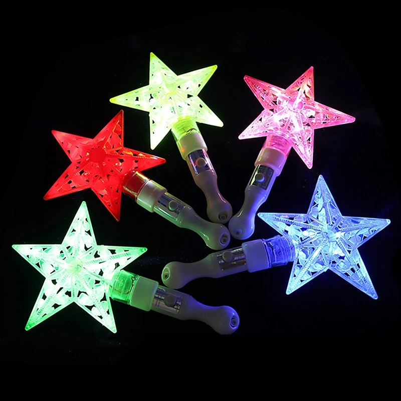 Princess Hollow Out Star Flash Stick  Glowing Fairy Wands LED Light Up Bar Party  Birthday      Halloween