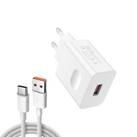 EU US Plug Fast Charger QC3.0 Wall Power Adapter USB Travel Charger With Type C Cable Charging For iPhone Oneplus Realme Samsung