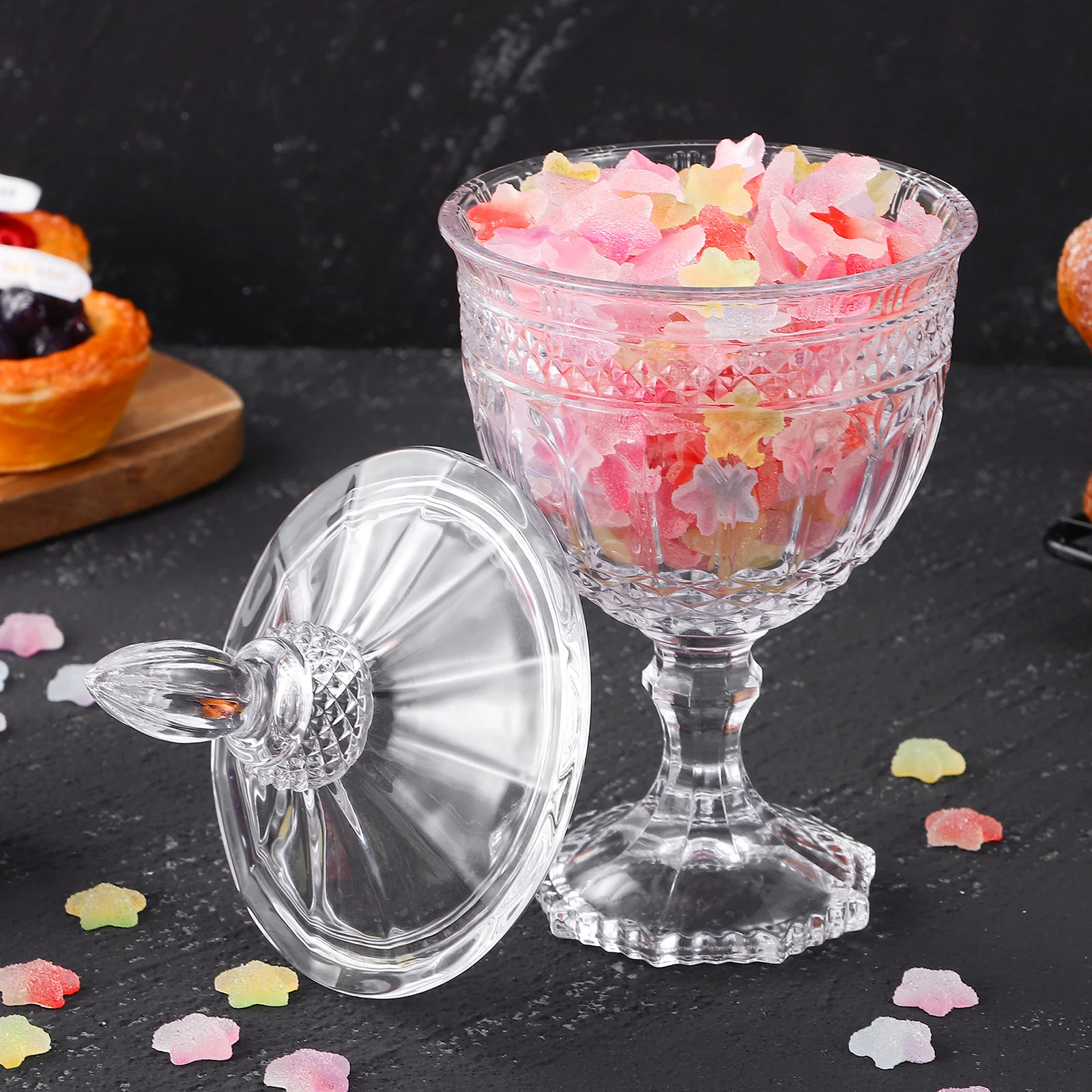 

1Pcs Glass Candy Jar Airtight Lid Design Safe Healthy Storage Jar for Kitchen Snacks Sweets Candies Glass Storage Container