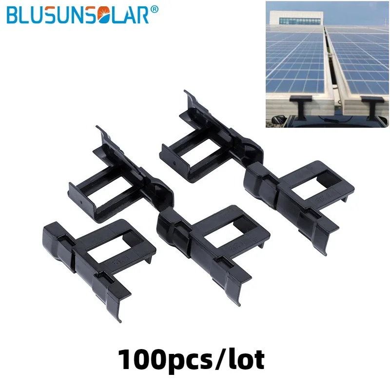 100pcs/lot Solar Panel Mud Removal Clip Water Drain Diversion Drainage Discharge Clip Photovoltaic Panel Clips 30/35/40/45mm