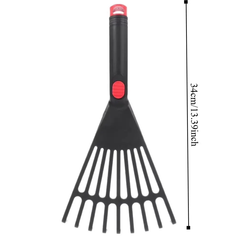 Professional Plastic Garden Grass Leaf Rake Leveling Sturdy Hand Rake Comfortable Handle Safe Fallen Leaves Rake Yard