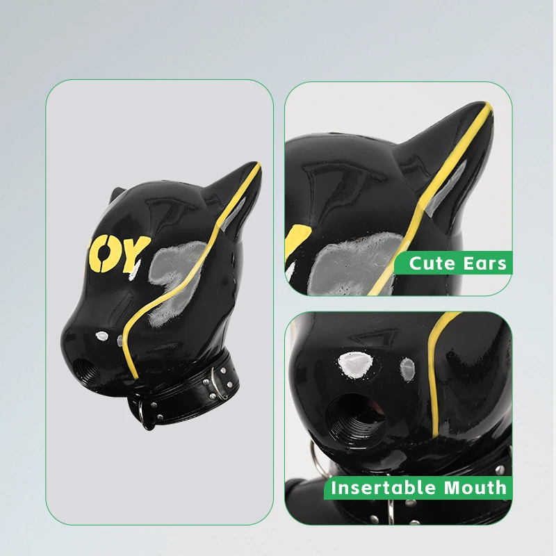 Furrjoi IDO Máscara de silicona para perros con disfraces de cosplay estampados Capucha Múltiples colores Juguetes para la cara de Halloween Equipo realista