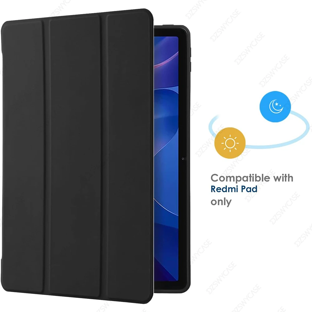 For XiaoMi RedMi Pad 2 11inch Case, RedMi Pad SE 11inch, RedMi Pad SE 8.7inch Foldable Case with Auto Sleep/Wake Silicone Cover