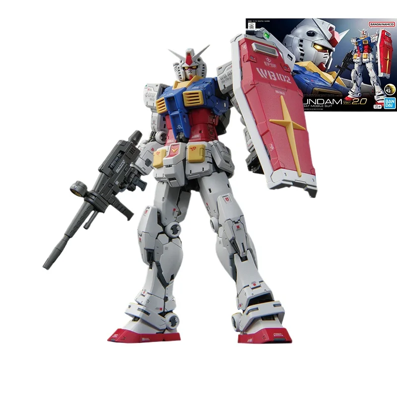 

Bandai Original RG Gundam Model Kit RX-78-2 & Epyon Gundam Assembly Toy for Boys Holiday Gift Collectible Model Ornaments