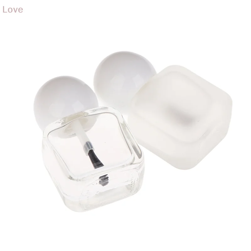 [L&P] 1 Stück 10 ml leere Nagellackflaschen, klare Glas-Gel-Flaschen mit Pinselkappe, Nagelöl-Kunstwerkzeug